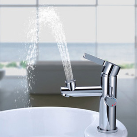 Chrome Finish Brass Bathroom Sink Faucet T0606 - Click Image to Close