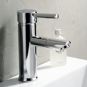 Chrome Finish Pullout Solid Brass Bathroom Sink Faucet T0511 - Click Image to Close