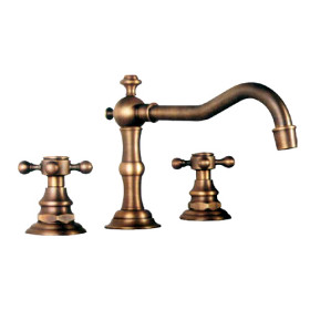 Classic Widespread Bathroom Sink Tap- Polished Brass Finish T0477 - Click Image to Close