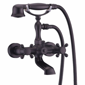 Oil Rubbed Bronze Tub Faucet with Hand Shower TFB002 - Click Image to Close