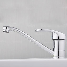 Single Handle Chrome Centerset Kitchen Faucet T18002 - Click Image to Close