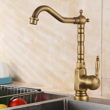 Centerset Antique Brass Kitchen Faucet T0438 - Click Image to Close